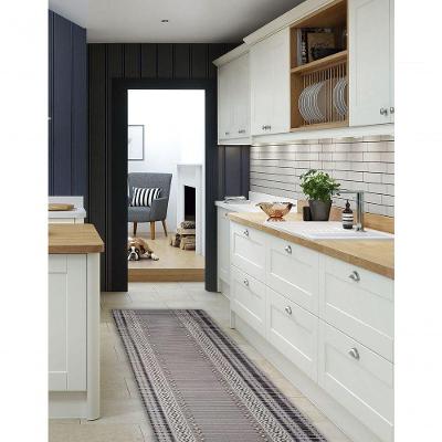 Tapete Passadeira Emborrachada Pvc Antiderrapante 0,65x5,00m Barrado Cinza