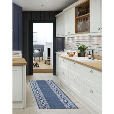 Tapete Passadeira Emborrachada Pvc Antiderrapante 0,65x3,00m Zigzag Cinza Marrom