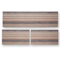 Kit 3 Peças Jogo Cozinha Passadeira Emborrachada Não Derrapa Listrado Preto Marrom - 2