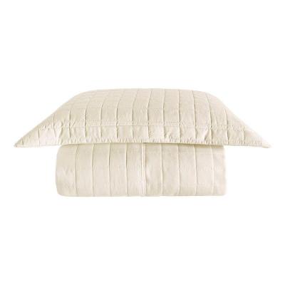 Cobre Leito Matelassê Percal 300 Fios Basic Solteiro 02 Peças 100% Poliéster - Marfim