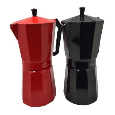 Cafeteira Italiana Grande 12 Xicaras Premium Italia Colors Cafe Expresso Manual Moka Em Aluminio Cor:preto