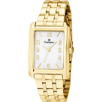 Relógio Champion Feminino Dourado Retangular Cn20373h