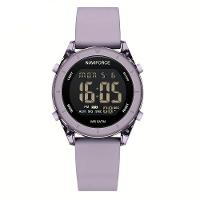 Relógio De Pulso Digital Feminino Lcd Tela Pulseira De Silicone 3atm Roxo - 1