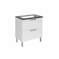 Balcão Cozinhas Itatiaia Tarsila Para Cooktop 5 Bocas - 1 Porta Horizontal E 1 Gaveta - Branco - 1