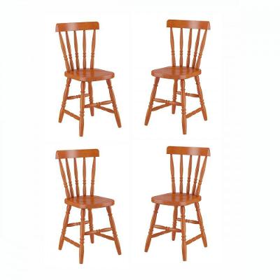 Conjunto 4 Cadeiras Madeira Eucalipto Mel Piratini Mel