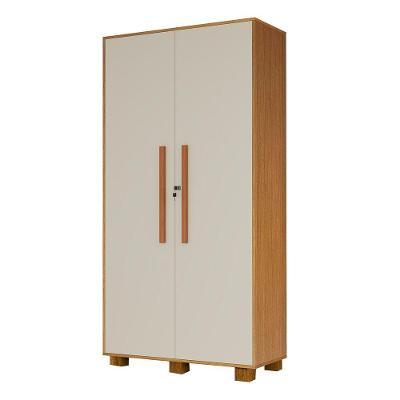 Armário Multiuso 100% Mdf 2 Portas C/ Chave Dream Off White/naturale