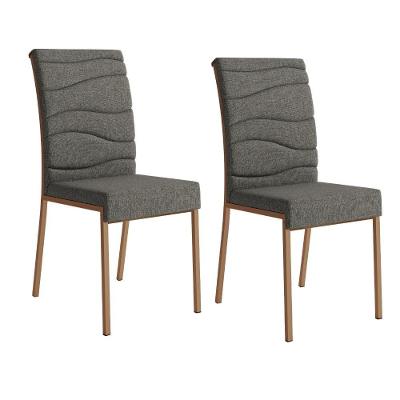 Cadeira Duna Carraro Grafite Com Rosê