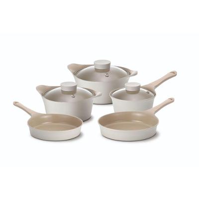 Conjunto De Panelas Indução Com Revestimento Cerâmico - Bela - Neoflam - Pérola - 5 Peças