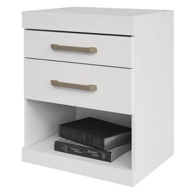 Mesa Cabeceira Plus Branco Brilho - Santos Andirá