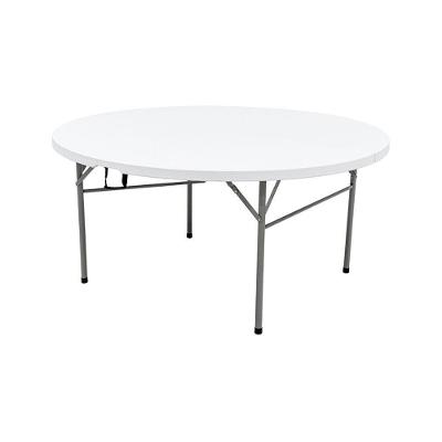 Mesa Dobrável Tipo Maleta Prática E Durável Redonda 150x74cm Branco