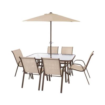 Conjunto Jardim Texas Com Mesa Guarda-sol E Cadeiras Mor