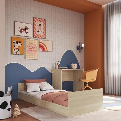 Cama Infantil Montessoriana Multifuncional Com Escrivaninha Integrada Carvalho Araguaia