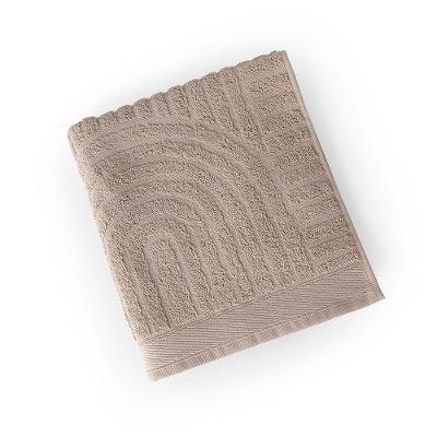 Toalha De Rosto Dunna Fio Penteado Relevo Dunas 01 Peça 100% Algodão - Amêndoa