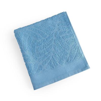 Toalha De Rosto Native Fio Penteado Jacquard Folhas 01 Peça 100% Algodão - Oceano