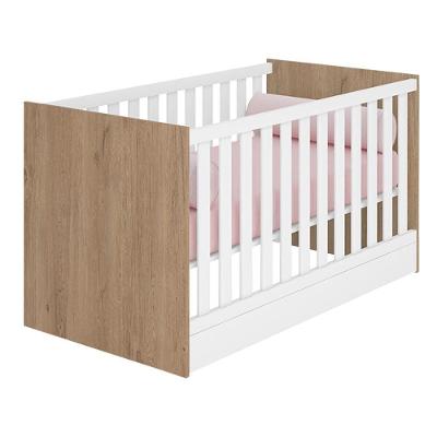 Berço Mini Cama Doce Sonho Carvalho Com Branco - Moveisaqui