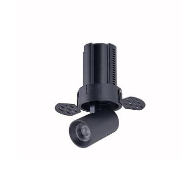 Spot De Embutir Nordecor Aiva Retrátil No-frame Redondo Led Alto Irc 97 12w Bivolt Preto - 2700k - Luz Amarela