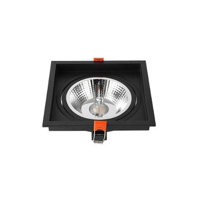 Spot De Embutir Recuado Nordecor Loyo Para 1 Lâmpada Ar111 Gu10 Quadrado Preto