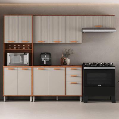 Cozinha Completa Itatiaia 270cm Em Madeira Mdp Cinamomo-fendi Itafriz