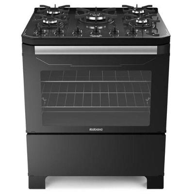 Fogão Itatiaia Itamaster 5 Bocas Preto Bivolt