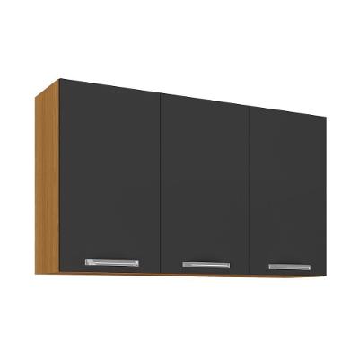 Armário Aéreo Itatiaia 3 Portas Cinamomo-grafite Vegas