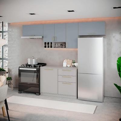 Cozinha Completa Itatiaia Essence 280cm Em Madeira Fendi-gris
