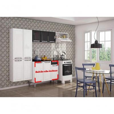 Cozinha Itatiaia Rose - 3 Peças - Branca C- Preta