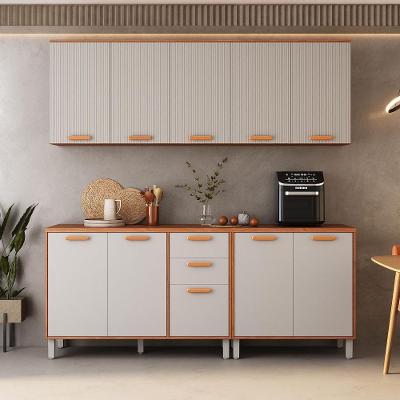 Cozinha Completa Itatiaia 200cm Em Madeira Mdp Cinamomo-fendi Itafriz