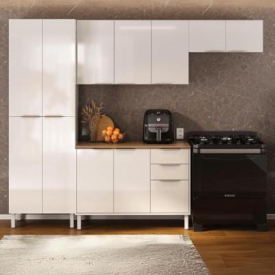 Cozinha Completa Renova 4 Módulos Aço Branco com Tampo para Ambiente Planejado