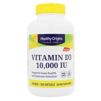 Vitamina D3 10.000 Iu (360 Softgels) - Healthy Origins