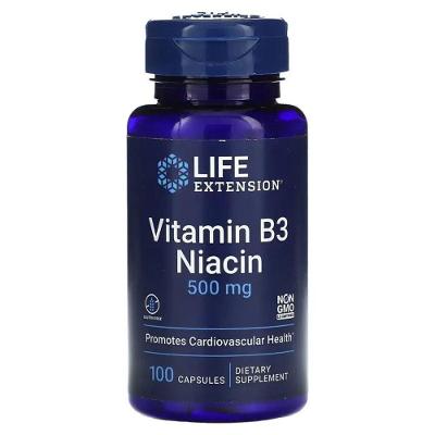 Vitamin B3 Niacin 500mg (100 Capsules) - Life Extension