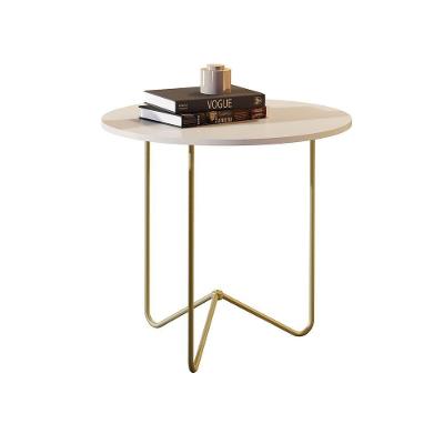Mesa De Apoio Jb 8004 Luxo Off White Preto Pe Dourado - Moveis Jb
