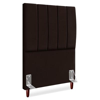 Cabeceira Solteiro 90 Cm Com Frame Carla Suede Marrom Artte