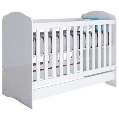 Berço Mini Cama Grade Fixa 133x68 Cm Bala De Menta Branco Henn