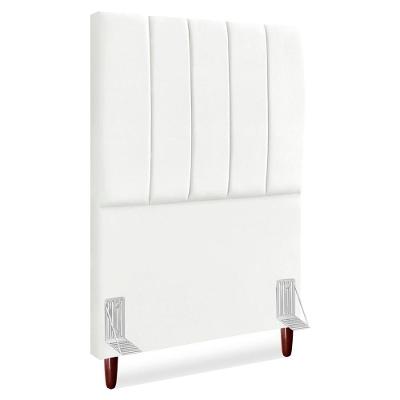 Cabeceira Solteiro 90 Cm Com Frame Carla Suede Branco Artte