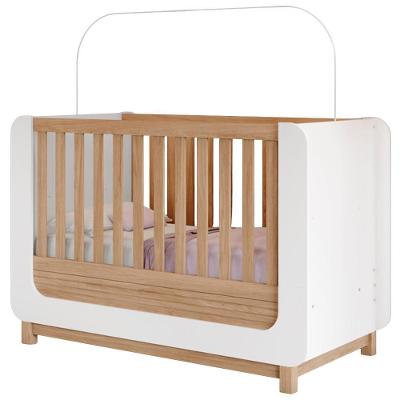 Berço Mini Cama Grade Fixa 146x78 Cm Aconchego Branco Jequitiba Hp Henn