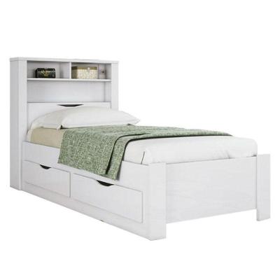 Cama Solteiro Com Gavetas Invicta Branco Brilho - Santos Andirá