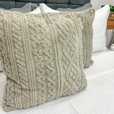 Kit 2 Almofadas Comfy 50x50 Franci Tricot Oliva