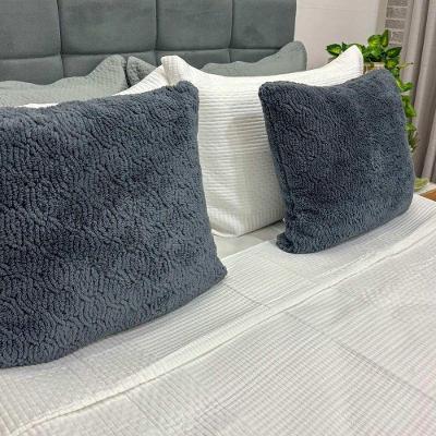 Kit 2 Almofadas Comfy 50x50 Alli Cinza Chumbo