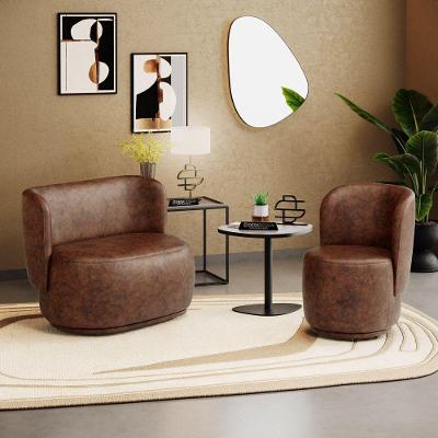Kit Poltrona E Namoradeira Orgânica Molly Couríssimo Marrom Desk Design