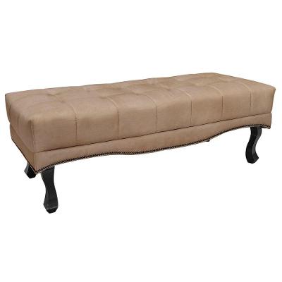 Recamier Egito Spz 140cm Suede - Doce Sonho Móveis Bege-1100