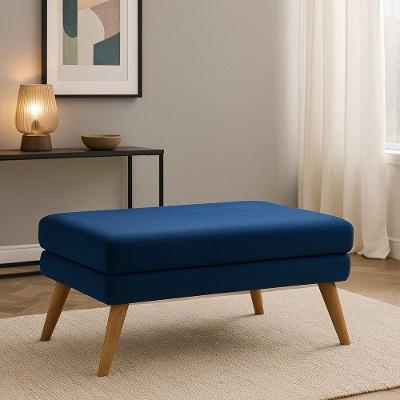 Puff Decorativo Itália Material Veludo- Star Confort Azul