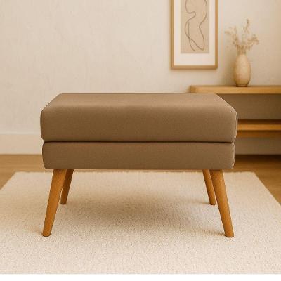 Puff Decorativo Itália Material Veludo- Star Confort Castor