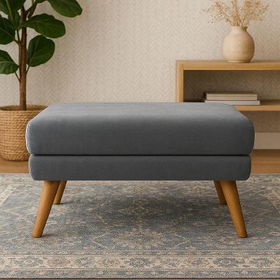 Puff Decorativo Itália Material Veludo- Star Confort Chumbo