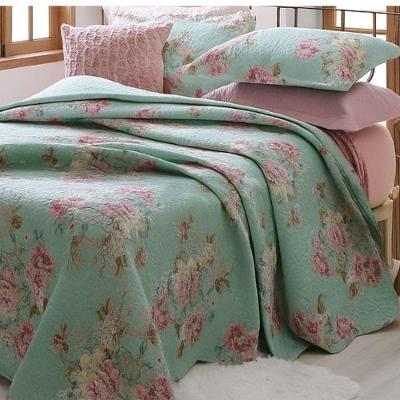 Kit Cobre Leito Colcha King Boutik Dupla Face - Estampa 57 - 100% Poliéster