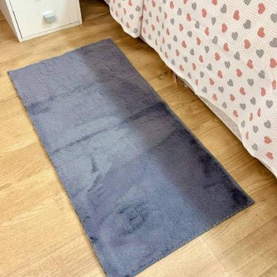 Tapete Chinchila Basa Antiderrapante 50x100cm Cinza Chumbo