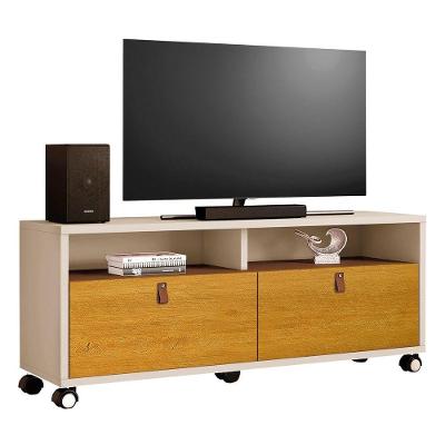 Rack Bancada Para Tv De Até 55 2 Gavetas Paris Off White/naturale