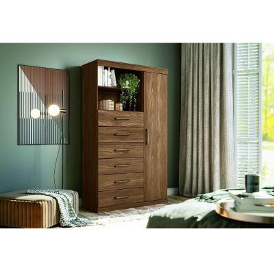 Cômoda Santos Andirá Marabá 1 Porta 6 Gavetas Jatoba