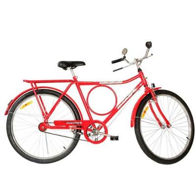 Bicicleta Monark Aro 26 Barra Circular Velocidade Única Vermelho