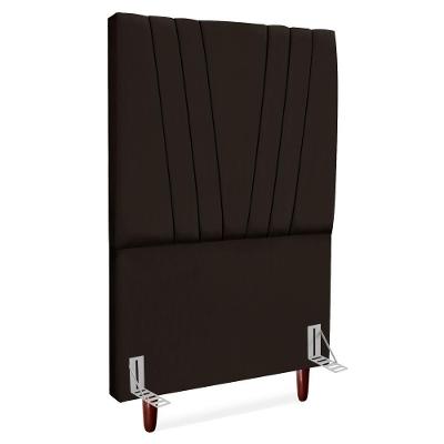 Cabeceira Solteiro 90 Cm Com Frame Belgica Suede Marrom Artte Marrom