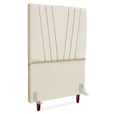 Cabeceira Solteiro 90 Cm Com Frame Belgica Suede Bege Artte Bege